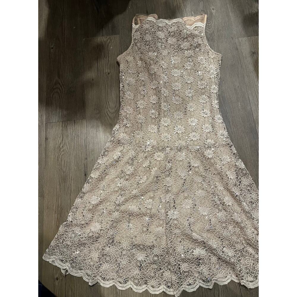 J.Taylor Beige Lace Dress